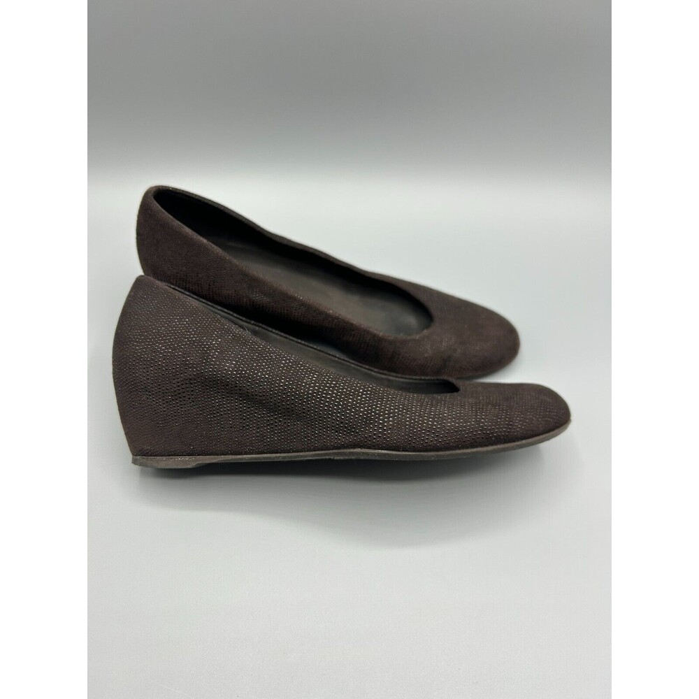 Stuart Weitzman Womens Brown Wedge Heel Shoes Size 7.5M